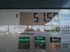 And 8p a liter off 112.9!