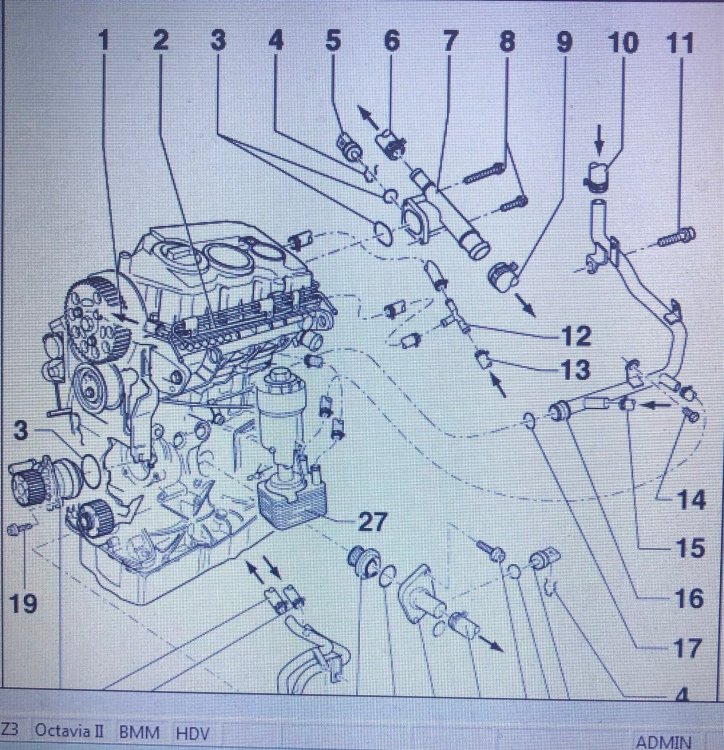 G62 Coolant Temperature sensor placement 2.0TDI BMM Engine - Skoda ...