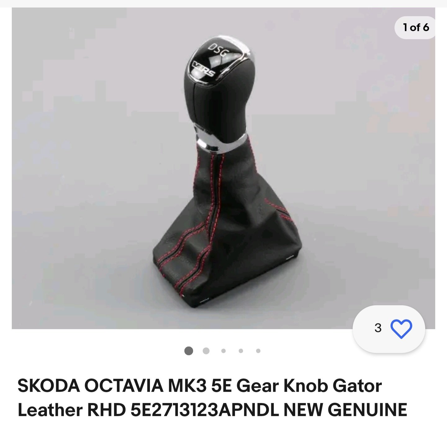 Skoda octavia mk3 vrs deals gear knob